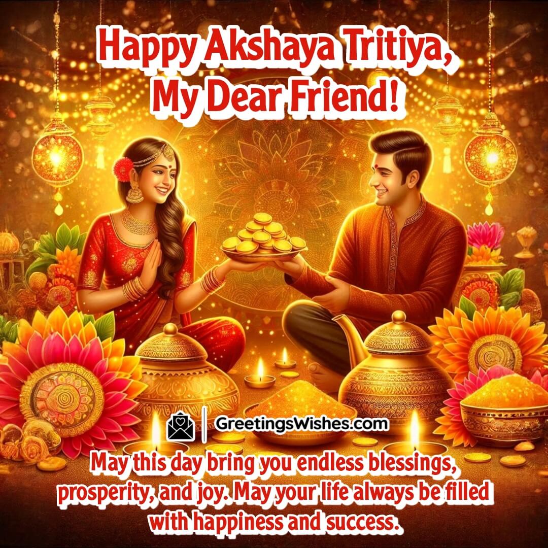Akshaya Tritiya image featuring friends celebrating, symbolizing joy, friendship, and prosperity.